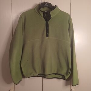 L.L. Bean Men's Large Green Fleece Pullover